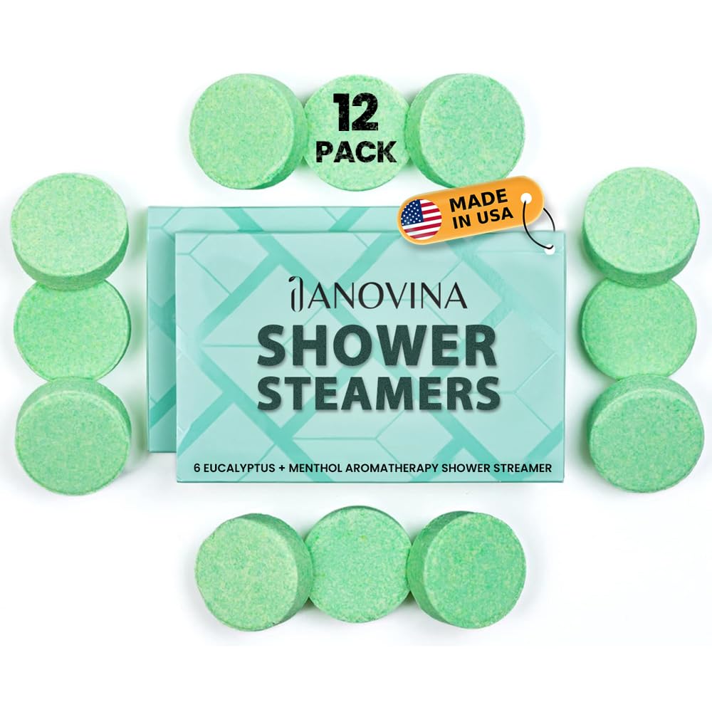 XL Shower Steamers Aromatherapy Made in USA with All Natural Ingredients. Shower Bombs Self Care Gifts for Women and Men Eucalyptus Shower Stearmers Mothers Day Gift