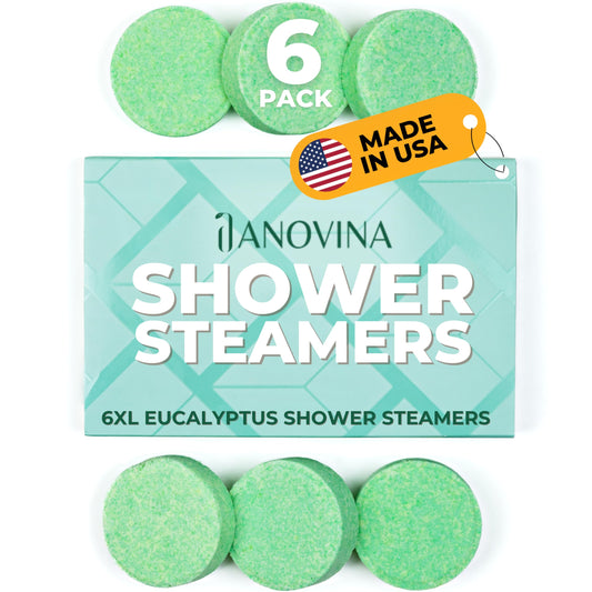 XL Shower Steamers Aromatherapy Made in USA with All Natural Ingredients. Shower Bombs Self Care Gifts for Women and Men Eucalyptus Shower Stearmers Mothers Day Gift