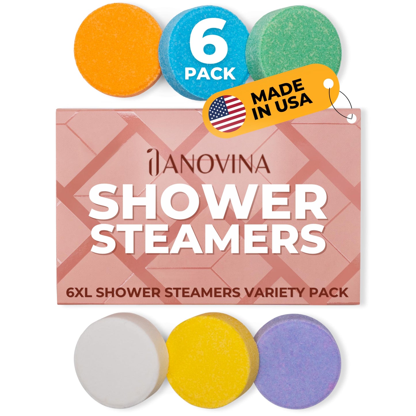 XL Shower Steamers Aromatherapy Made in USA with All Natural Ingredients. Shower Bombs Self Care Gifts for Women and Men Eucalyptus Shower Stearmers Mothers Day Gift