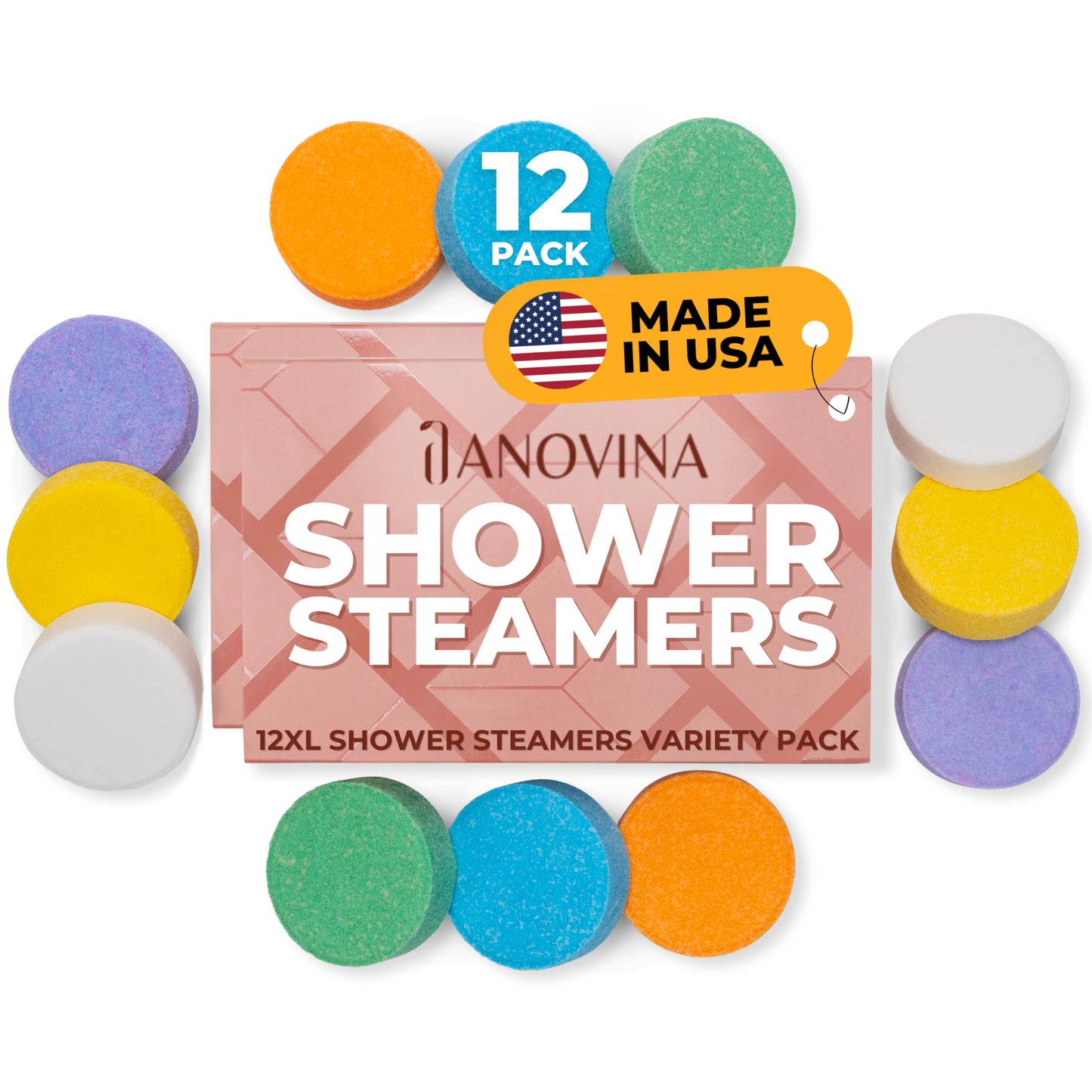 XL Shower Steamers Aromatherapy Made in USA with All Natural Ingredients. Shower Bombs Self Care Gifts for Women and Men Eucalyptus Shower Stearmers Mothers Day Gift