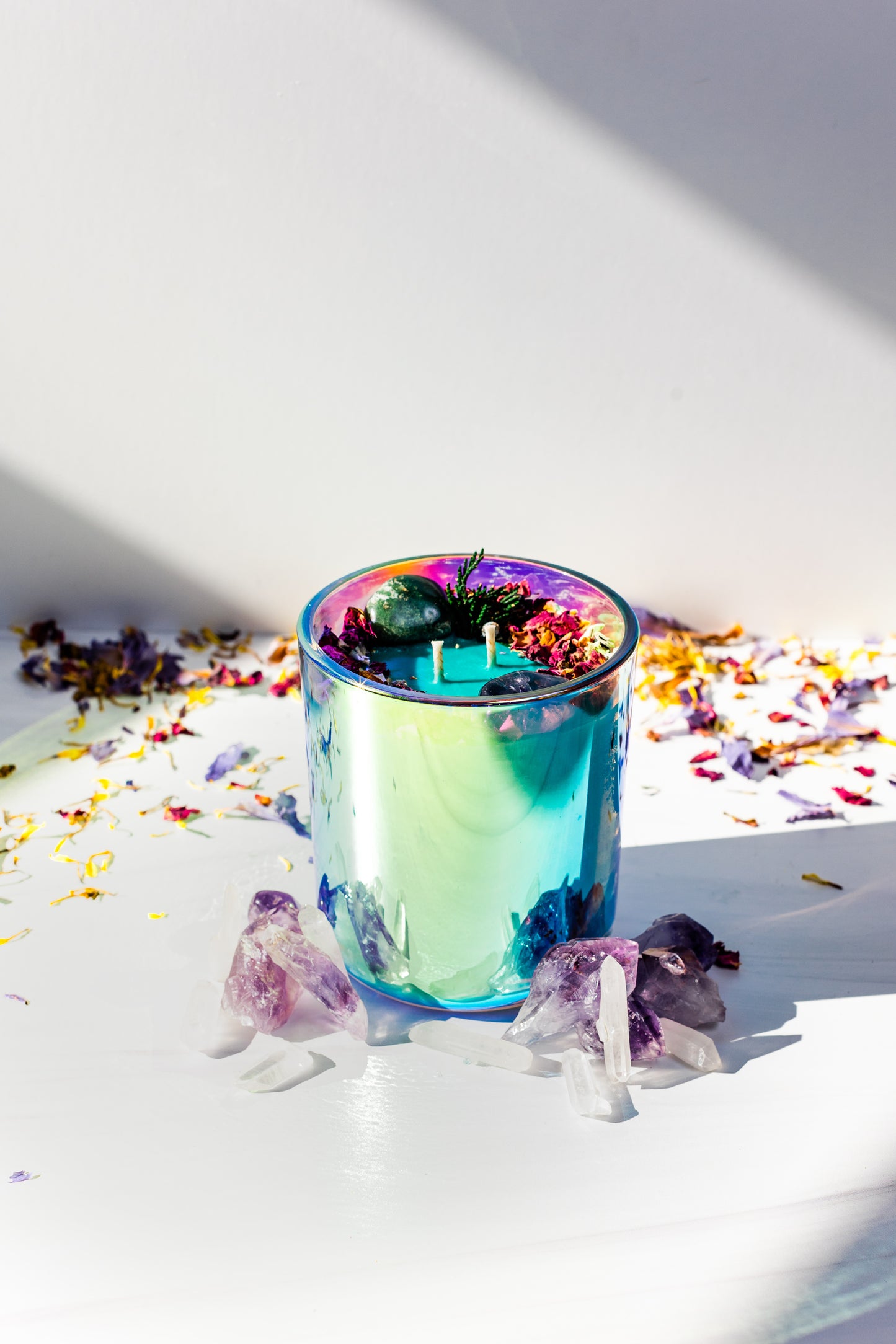 Vegan Soy Crystal Affirmation Candle | ABUNDANCE IS MY BIRTHRIGHT